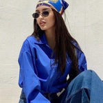 Zeagoo Cotton Button Down Shirts Long Sleeve V Neck Tops