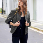 Zeagoo Bomber Jacket Women's Short Blouson Jacket (DE Only)