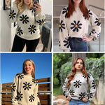 Zeagoo Pullover Damen Strickpullover Warm Winterpullover Rundhals (DE Only)