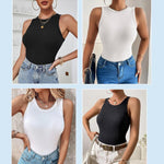 Zeagoo 2 Pack Tank Tops Sleeveless Ribbed Shirts