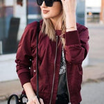 Zeagoo Bomber Jacket Women's Short Blouson Jacket (DE Only)