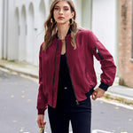 Zeagoo Bomber Jacket Women's Short Blouson Jacket (DE Only)