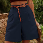 Zeagoo Shorts Casual Elastic High Waist Wide Leg Short Trousers (DE Only)
