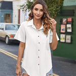 Zeagoo Blouse Women's Casual Short Sleeve Shirt (DE Only)