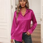 Zeagoo Blouses for Women Silk Button Down Shirts
