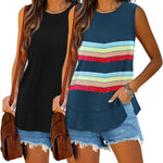 Zeagoo 2 Pack Tank Tops Sleeveless Basic Shirts