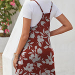 Zeagoo Casual Beach Dress Adjustable Strap Floral Boho Sundress