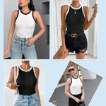 Zeagoo 2 Pack Tank Tops Sleeveless Ribbed Shirts