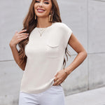 Zeagoo Sleeveless Cape Sleeve Knit Ribbed Tank Tops