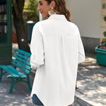Zeagoo Linen Button Down Shirts  Long Sleeve Cotton Gauze Tops
