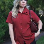 Zeagoo Women's Button Down Shirts Short Sleeve Shirts