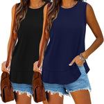 Zeagoo 2 Pack Tank Tops Sleeveless Basic Shirts