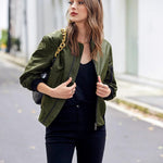 Zeagoo Bomber Jacket Women's Short Blouson Jacket (DE Only)