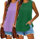Zeagoo 2 Pack Tank Tops Sleeveless Basic Shirts