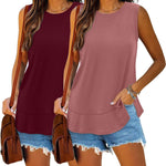 Zeagoo 2 Pack Tank Tops Sleeveless Basic Shirts