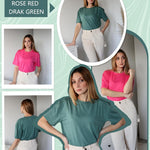 Zeagoo 2 Pack Women Tshirts Short Sleeve Crew Neck Tops