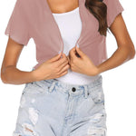 Zeagoo Bolero Chiffon Festive Short Sleeve Bolero Jacket (DE Only)