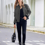 Zeagoo Bomber Jacket Women's Short Blouson Jacket (DE Only)