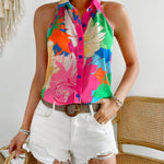 Zeagoo Sleeveless Blouses Summer Casual Button Down Shirts