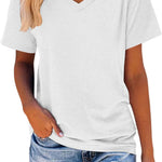 Zeagoo 2 Pack Short Sleeve Shirts Casual Soft V Neck Basic Tee