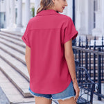 Zeagoo Short Sleeve Summer Tops Casual Button Down Shirts