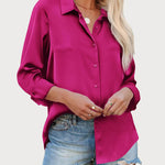 Zeagoo Blouses for Women Silk Button Down Shirts