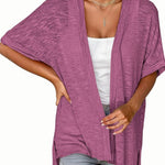 Zeagoo 3/4 Sleeve Cardigans Open Front Beach Coverup