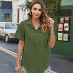 Zeagoo Blouse Women's Casual Short Sleeve Shirt (DE Only)