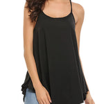 Women Tank Tops Summer Spaghetti Strap Cami Top Shirt Loose Flowy Cotton Racerback Blouses - Zeagoo (Us Only)