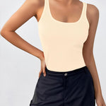 Zeagoo 2 Packs Womens Ribbed Tank Tops Square Neck Tops