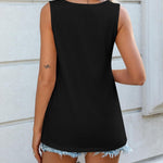 Zeagoo Women V Neck Lace Tank Tops