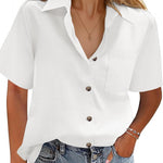 Zeagoo Blouse Women's Casual Short Sleeve Shirt (DE Only)
