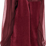Womens V Neck Button Down Shirts Satin Silk Blouse Mesh Long Sleeve Casual Work Tops - Zeagoo (Us Only)