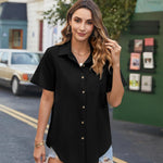Zeagoo Blouse Women's Casual Short Sleeve Shirt (DE Only)