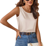 Zeagoo Satin Top Women's Elegant Silk Top Basic Blouse (DE Only)