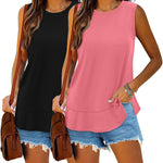Zeagoo 2 Pack Tank Tops Sleeveless Basic Shirts