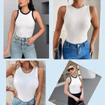 Zeagoo 2 Pack Tank Tops Sleeveless Ribbed Shirts