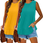 Zeagoo 2 Pack Tank Tops Sleeveless Basic Shirts