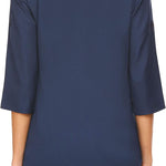 Women's Business Casual V Neck Cuffed Sleeves Work Blouse Top - Zeagoo (Us Only)