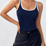Zeagoo 2 Packs Womens Ribbed Tank Tops Square Neck Tops