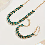 Emerald™ | Green Crystal Necklace & Bracelet Duo