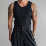 American Vertical Striped Slim Fit Knitted Vest