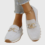 Camilla | Sporty slip-on shoes with gold detail