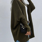 Zeagoo Women's Batwing Sleeve Split Hem Open Front Cardigan