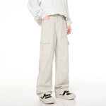 American Loose Straight Drape Wide Leg Large Pocket Casual Pants