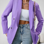 Zeagoo Casual Blazers Double Breasted Long Sleeve Work Office Blazer Jacket