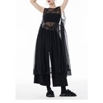Sleeveless Mesh Sheer Loose Flowy Dress