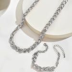 Berta - Wheat ear jewelry set with crystals