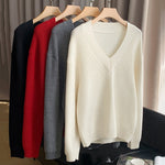 V-neck Pullover Knit Sweater