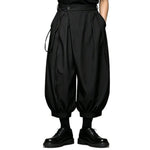 Japanese High-Waisted Cropped Balloon Pants